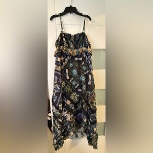 FARM Rio Winter Garden Maxi Dress S FLAWED SEE DESC